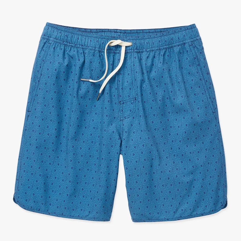 Fair Harbor Electric Blue Geo Men's Anchor Trunk Size S